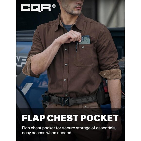 Mens Brown Cotton Flannel Shirt Long Sleeve Brushed Soft Casual Outdoor Plaid - Picture 6 of 9